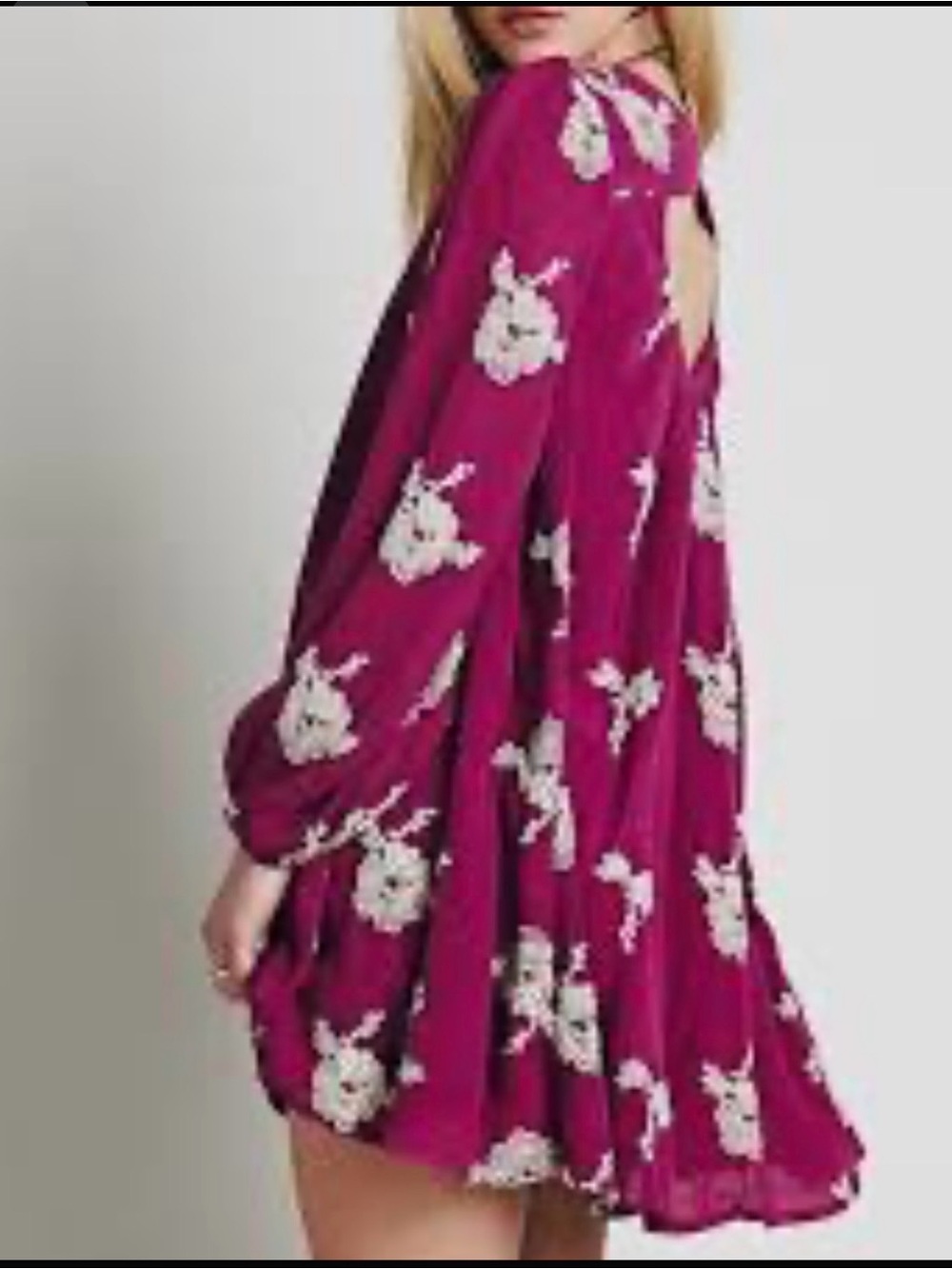 Free People “Emma” Floral Embroidered Mini Dress